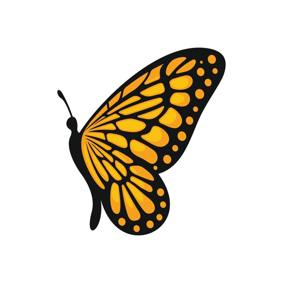 mariposa icono aislado en blanco antecedentes vector