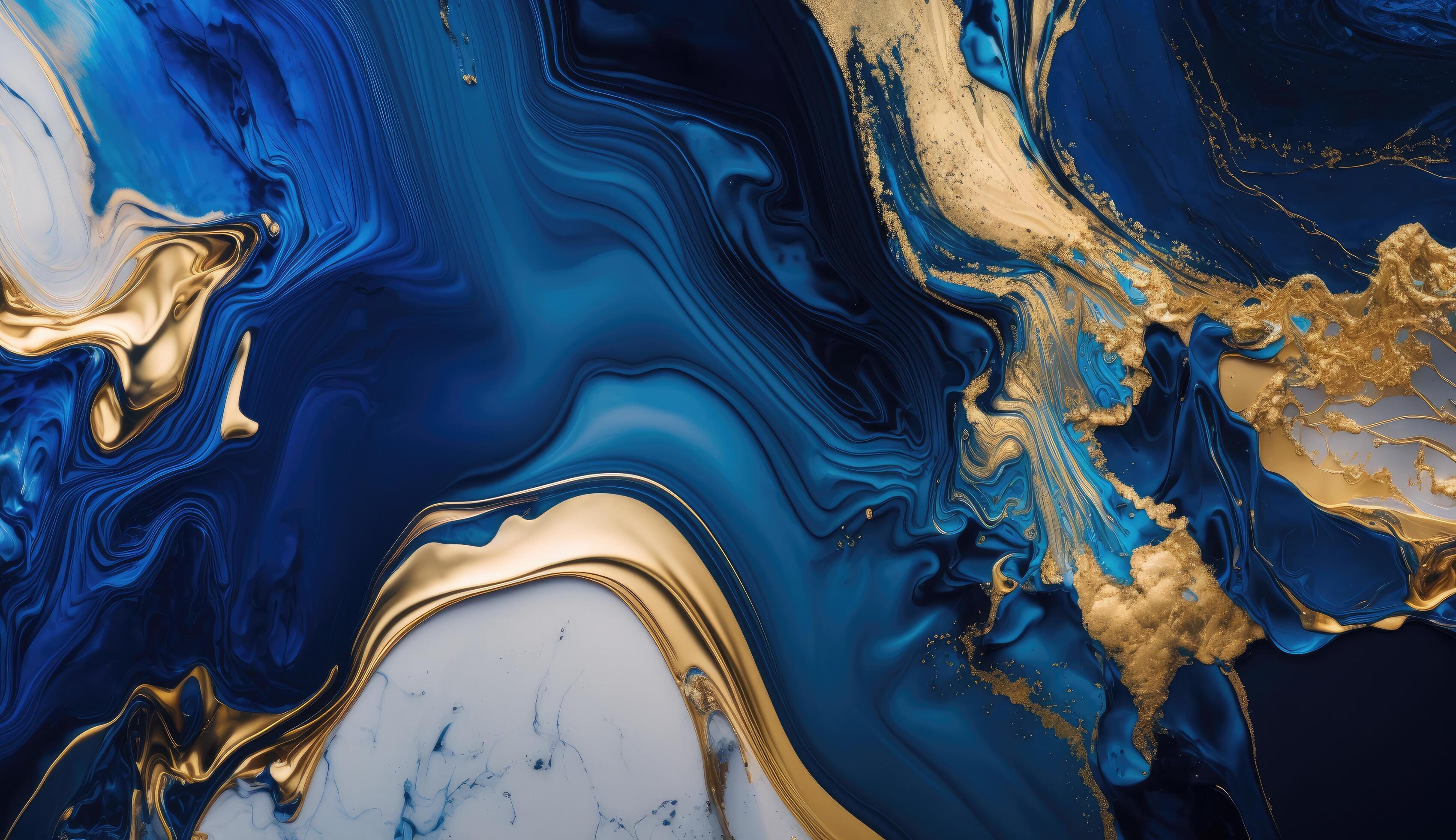 Gold and navy blue marble abstract background, watercolor paint texture  22136889 Stock Photo at Vecteezy