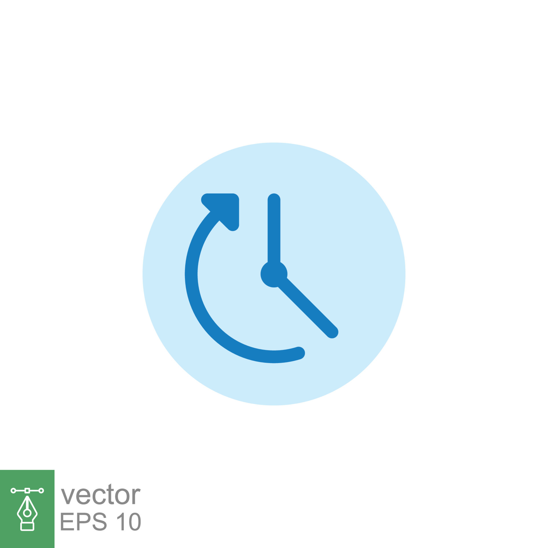 Clock time period with arrow icon. Timer, minute, countdown concept