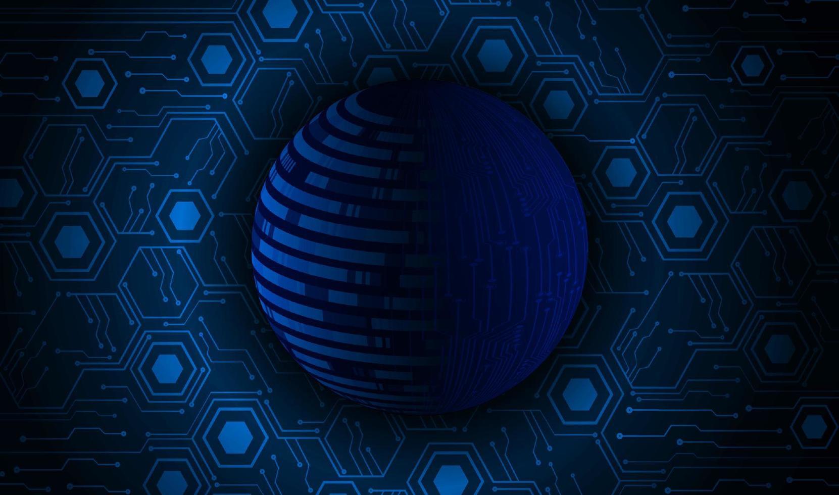 Modern Holographic Globe on Technology Background vector