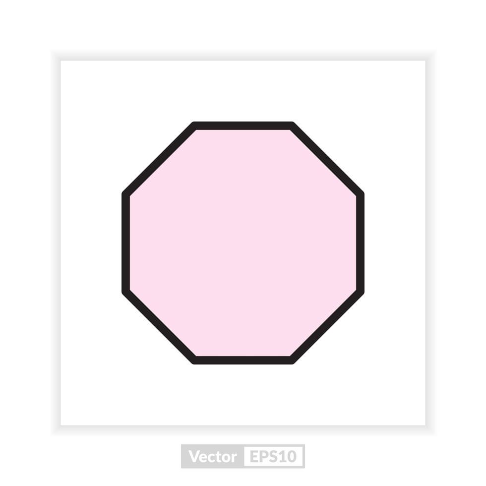 octagon shape illustration vector graphic