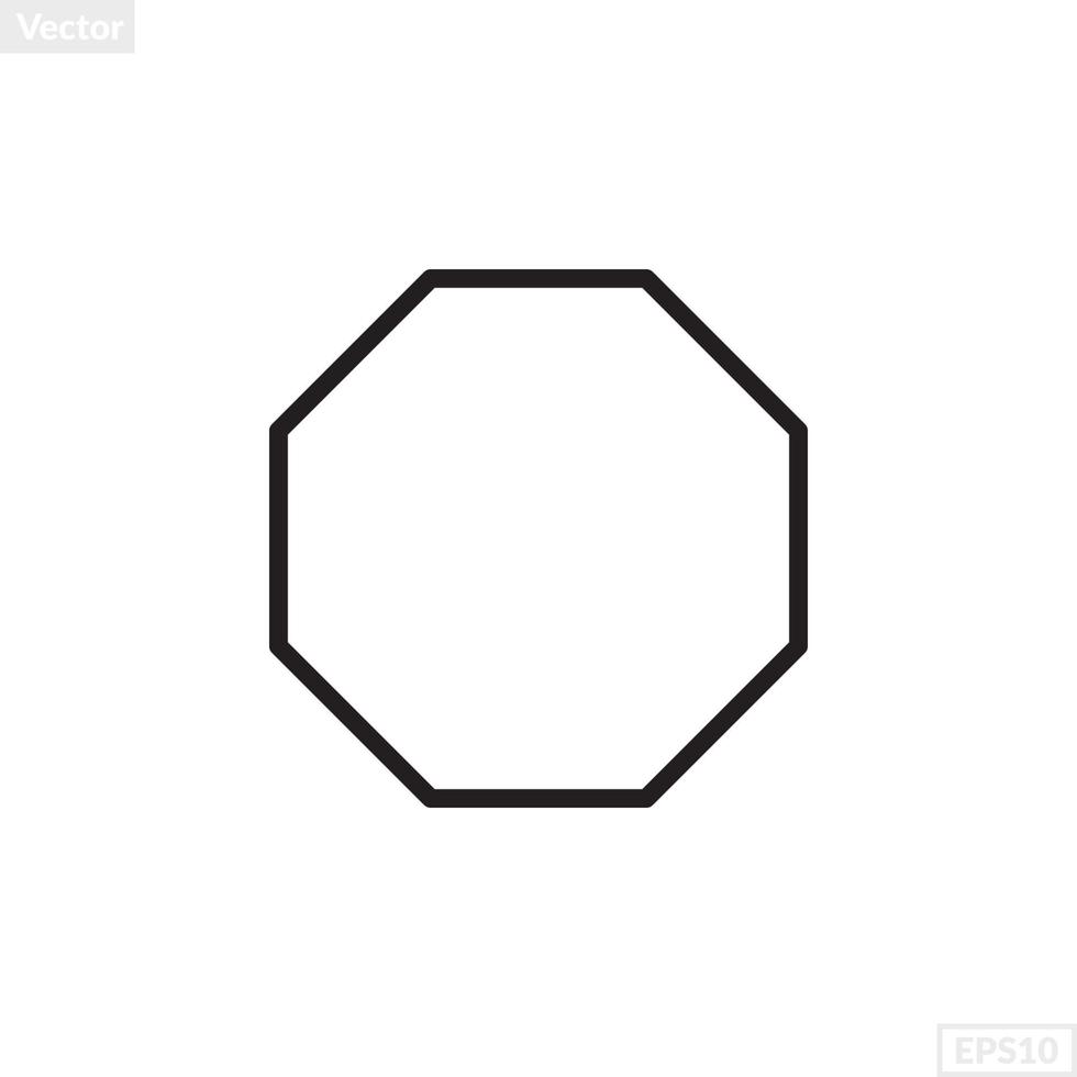 octagon shape illustration vector graphic