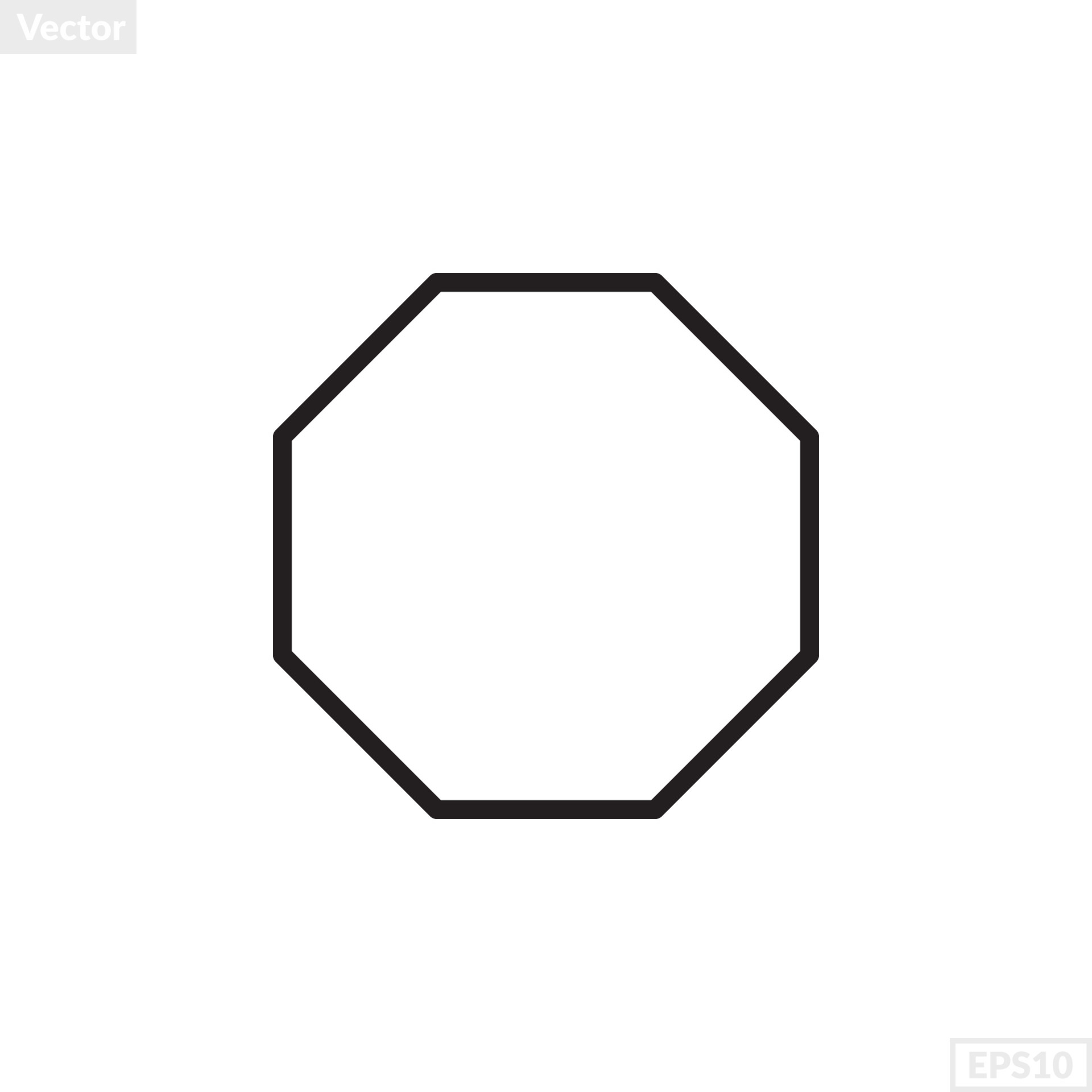 octagon shape illustration vector graphic 22137272 Vector Art at Vecteezy