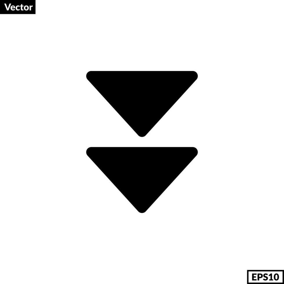 abajo flecha icono vector para ninguna propósitos