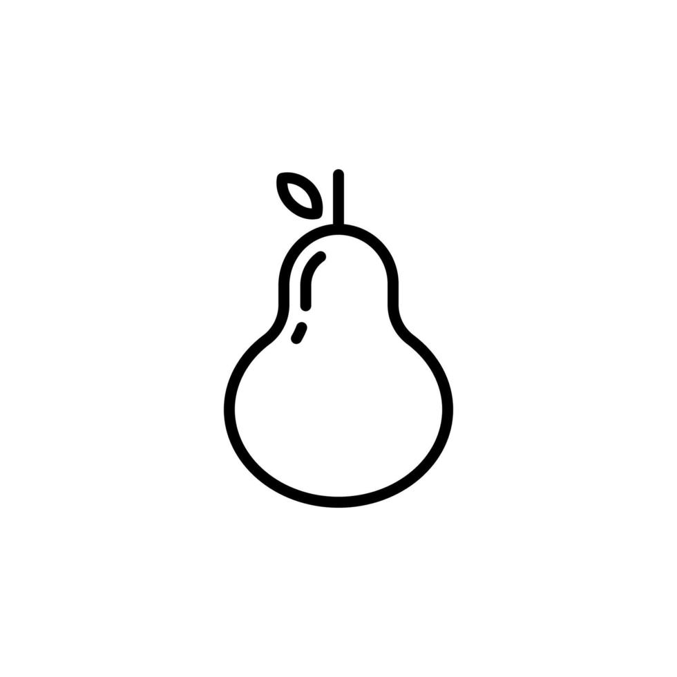 pear icon part of fruit and vegetable icons vector