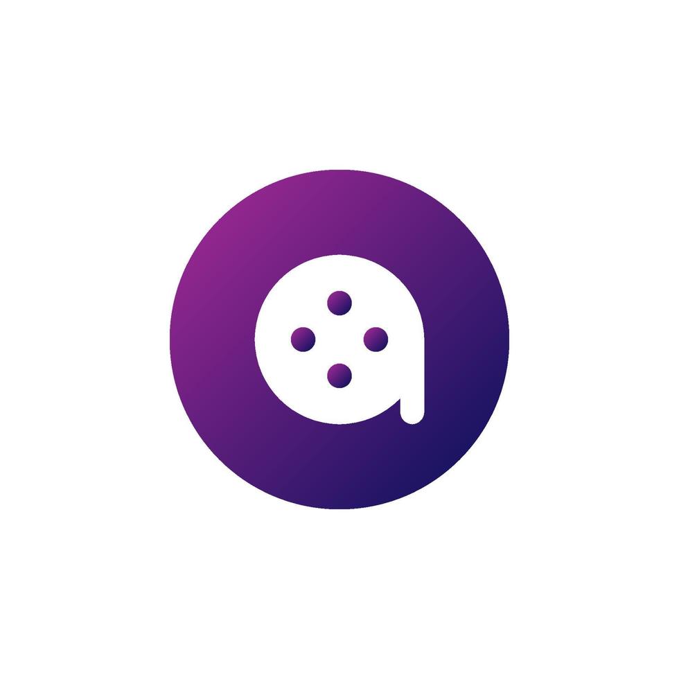 movie reel icon vector. perfect for multimedia player interface button and any purposes vector