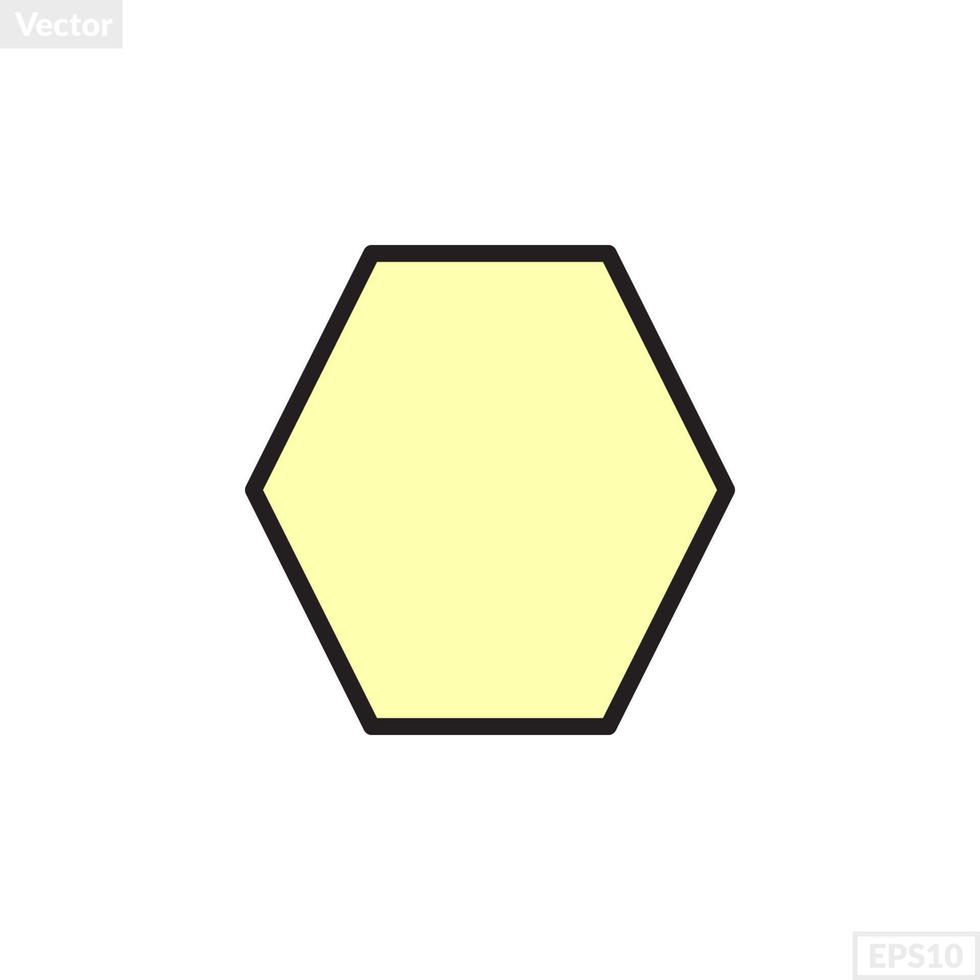 hexagon shape illustration vector graphic