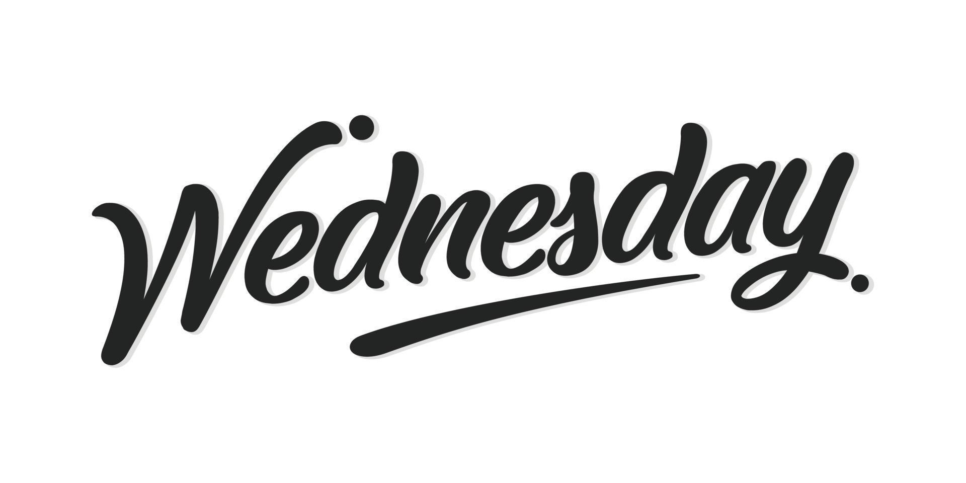 Wednesday typography logo design vector