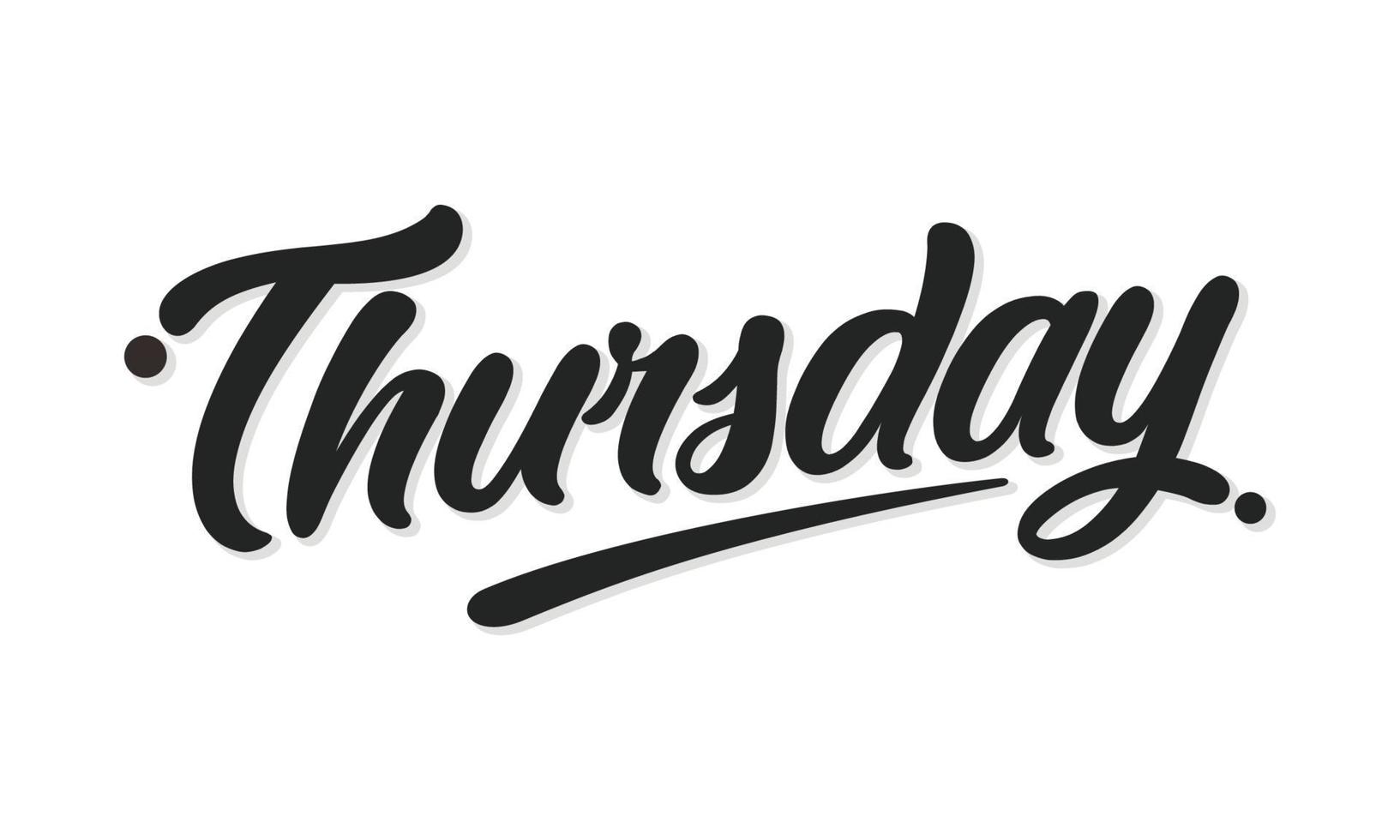 Thursday typography logo design vector
