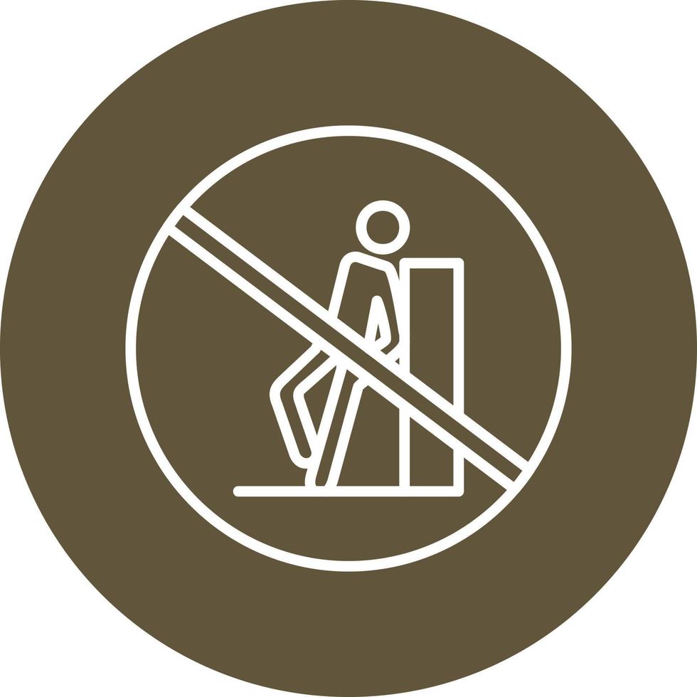 Do Not Lean Door Vector Icon