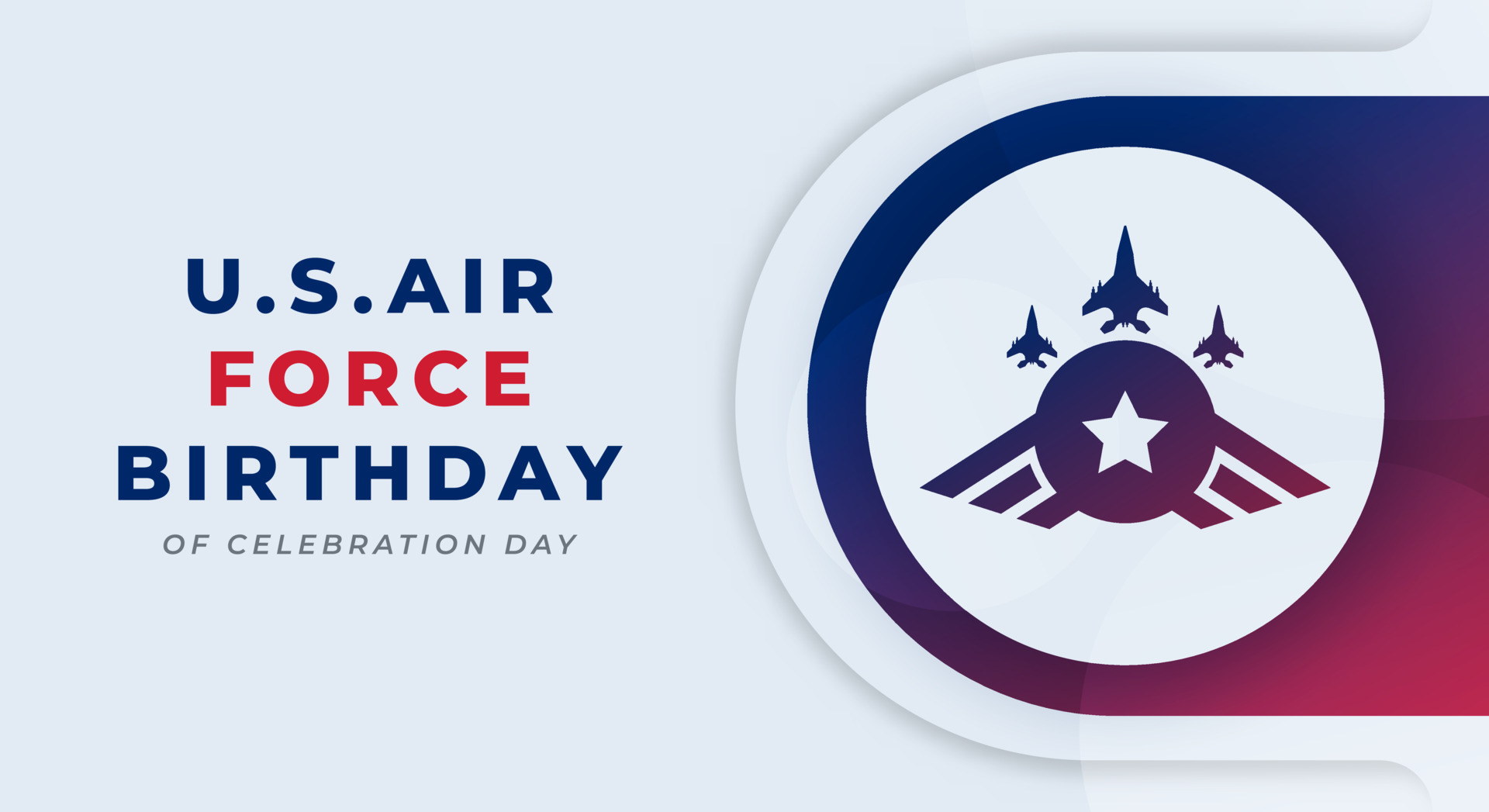 U.S. Air Force Birthday Celebration Vector Design Illustration for