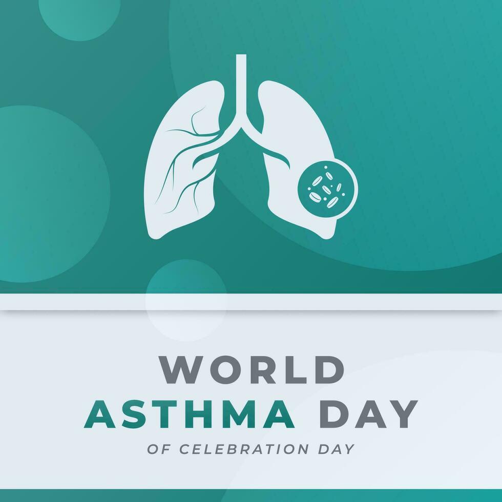 World Asthma Day Celebration Vector Design Illustration for Background, Poster, Banner, Advertising, Greeting Card