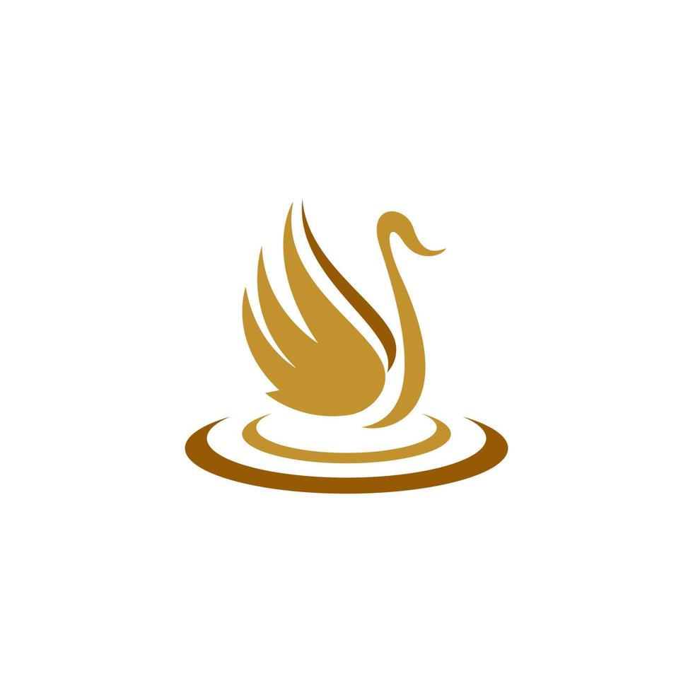Swan icon Template vector