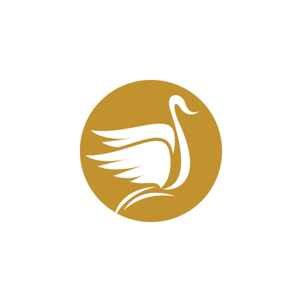 Swan icon Template vector