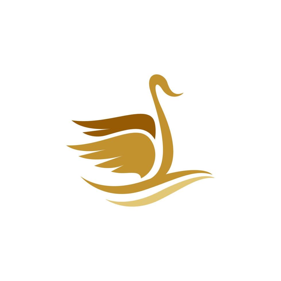 vector de plantilla de icono de cisne