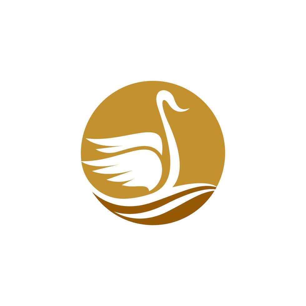 Swan icon Template vector