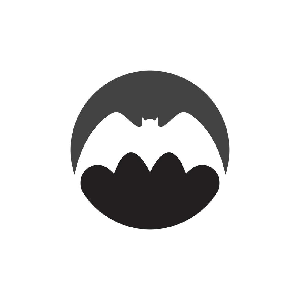 bat vector icon logo template