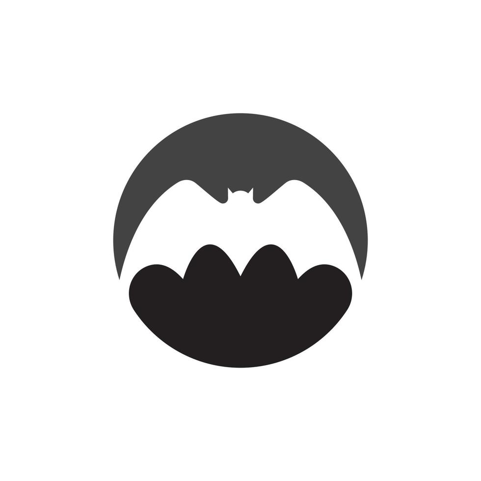 bat vector icon logo template