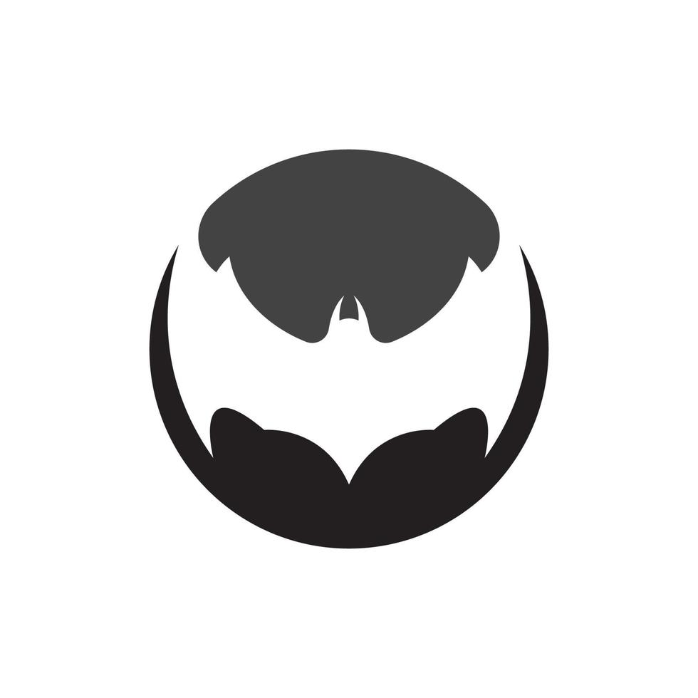 bat vector icon logo template
