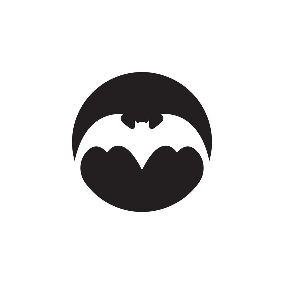 bat vector icon logo template