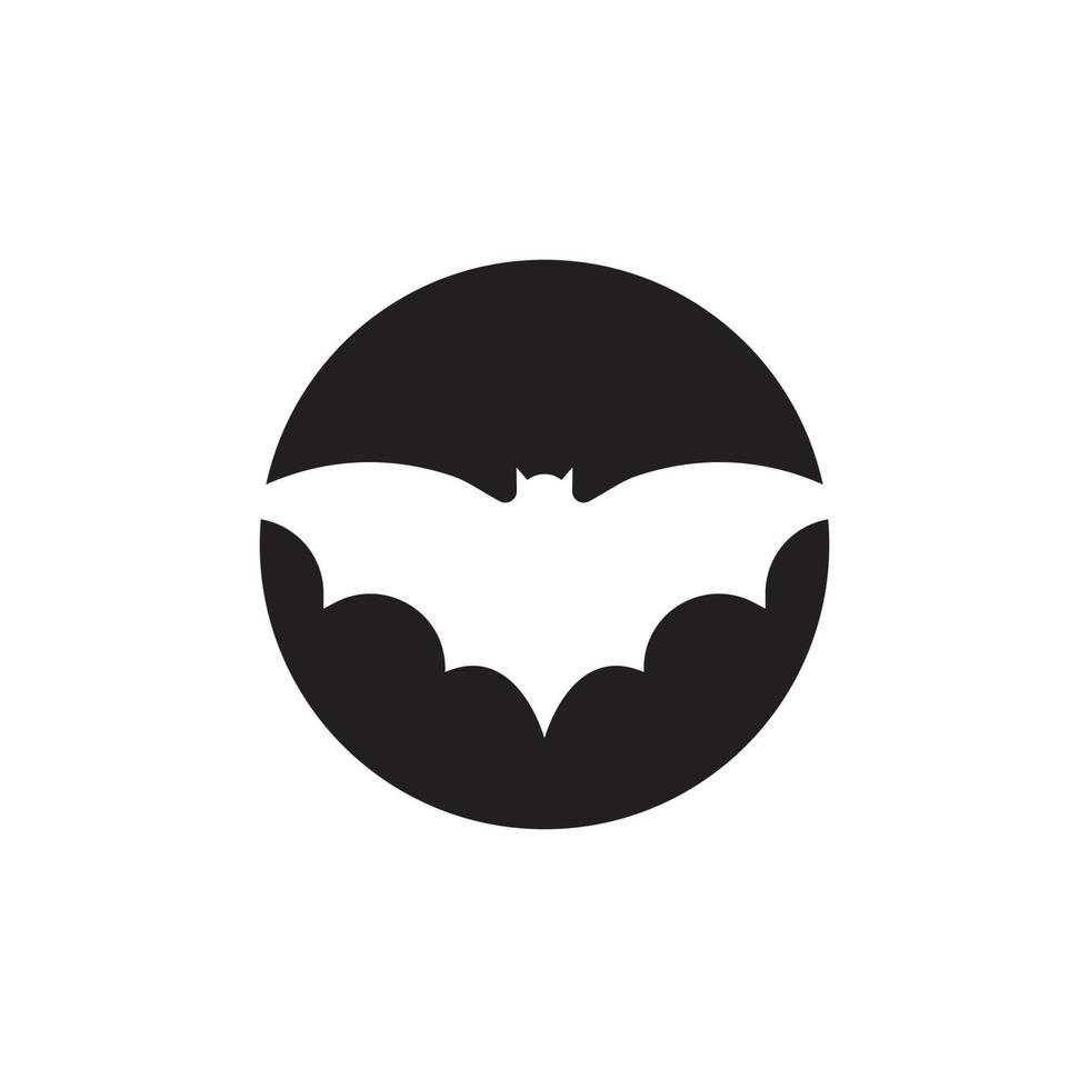 bat vector icon logo template