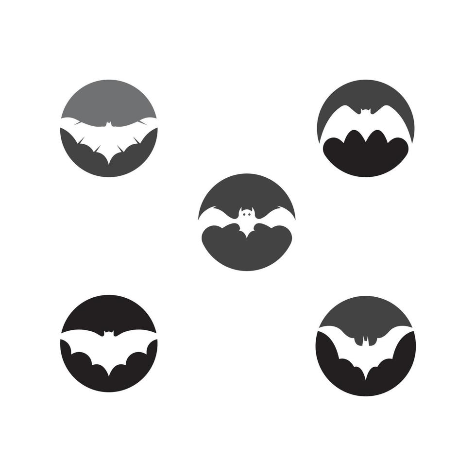 bat vector icon logo template
