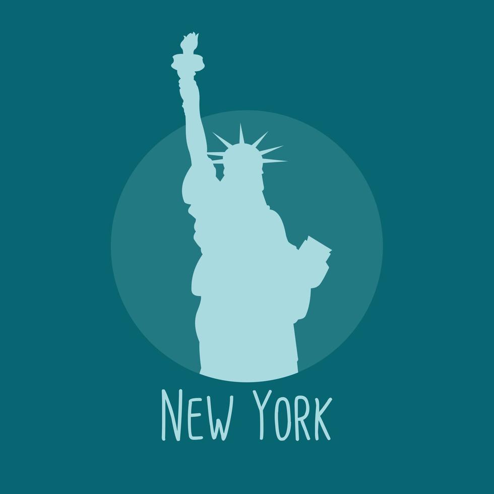 Statue of Liberty icon. For background banner design template vector