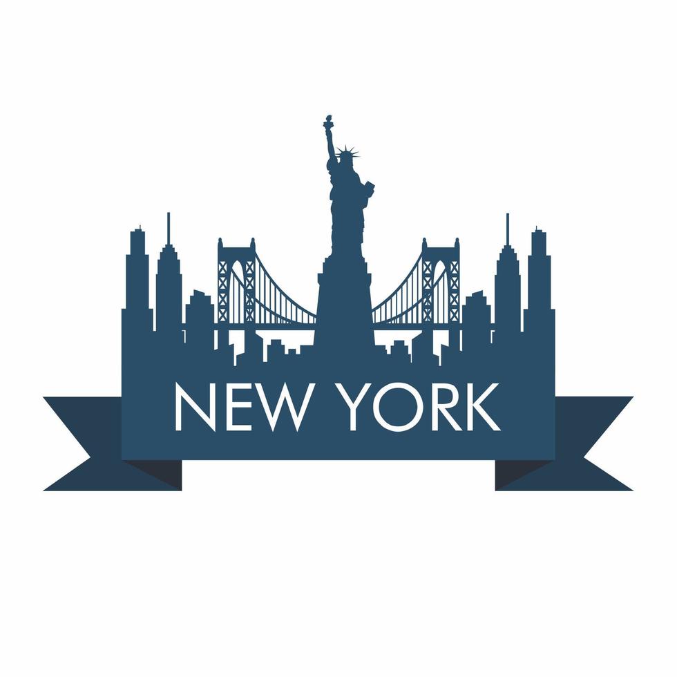 Vector template of the New York skyline