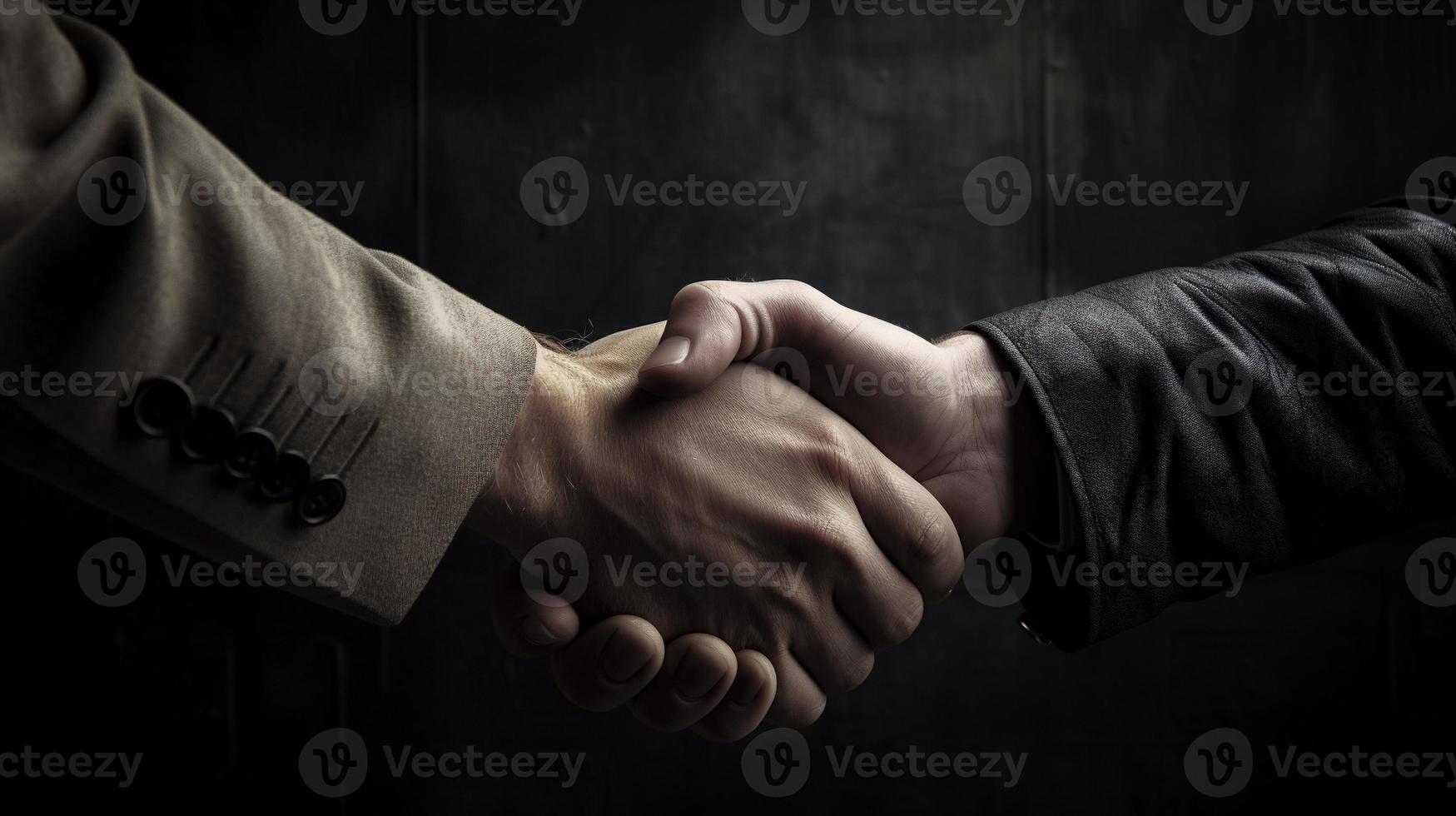 Close-up image of business people shaking hands at meeting or negotiation,Handshake concept,Business concept photo