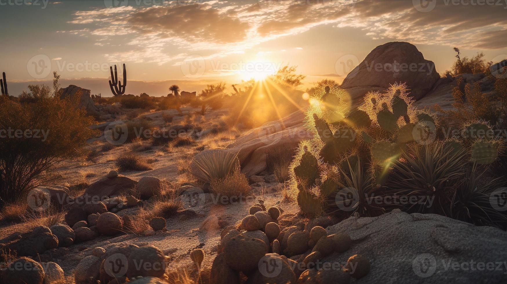 Sunset in Joshua Tree National Park, California, United States photo