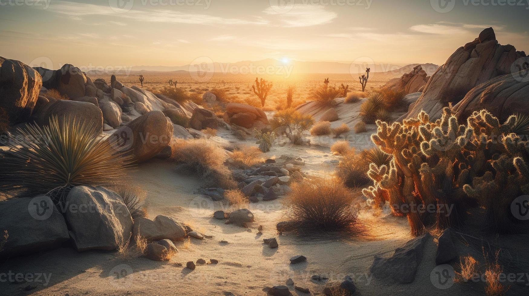 Sunset in Joshua Tree National Park, California, United States photo