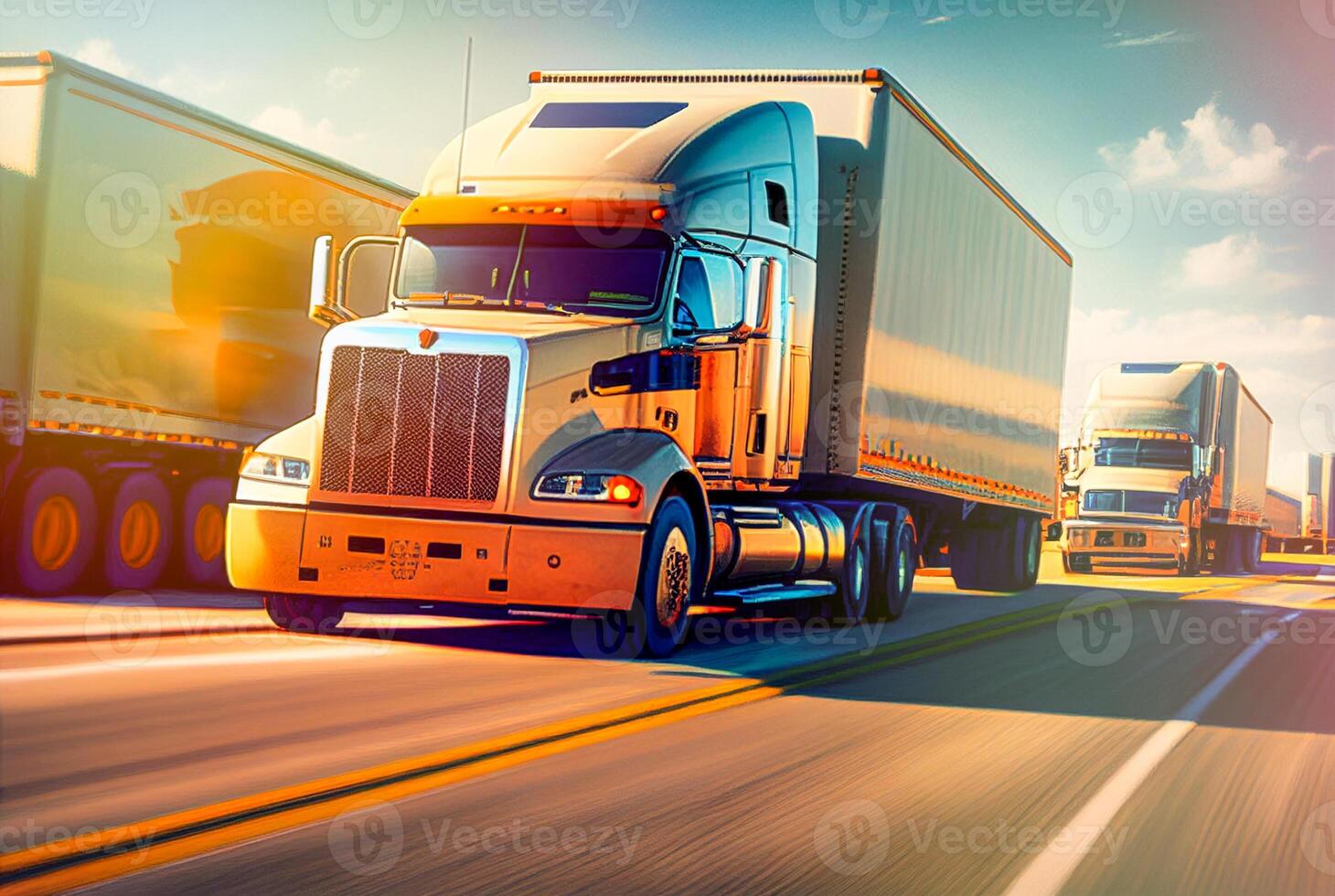 Premium AI Image  Overloaded truck with goods jutting out