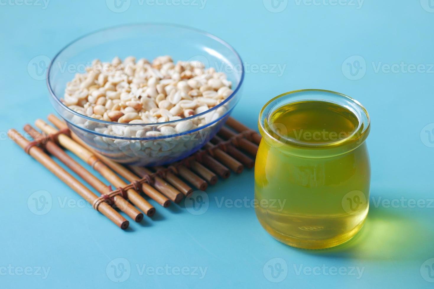 peanuts and oils in a container photo