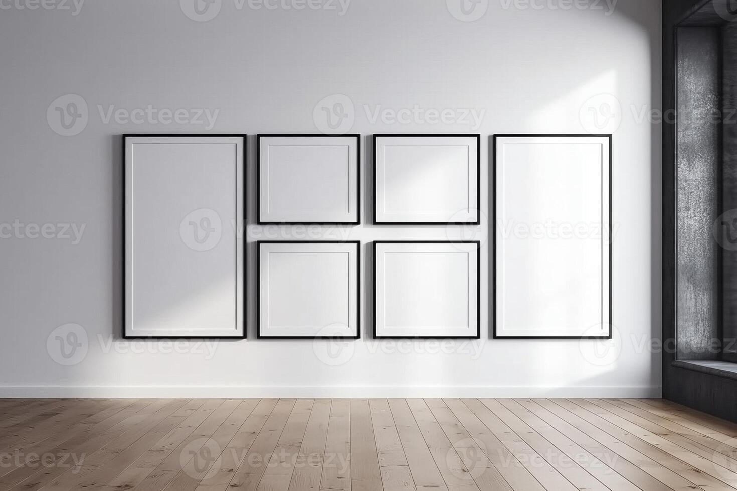 Empty frames mockup, created with photo