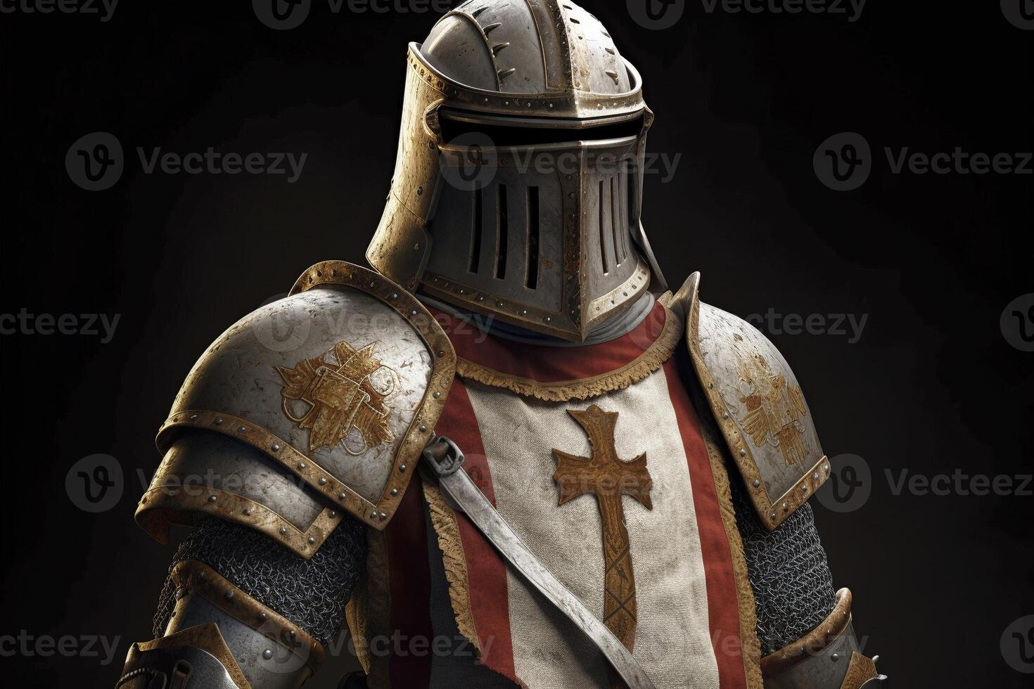 Crusader knight, created with photo