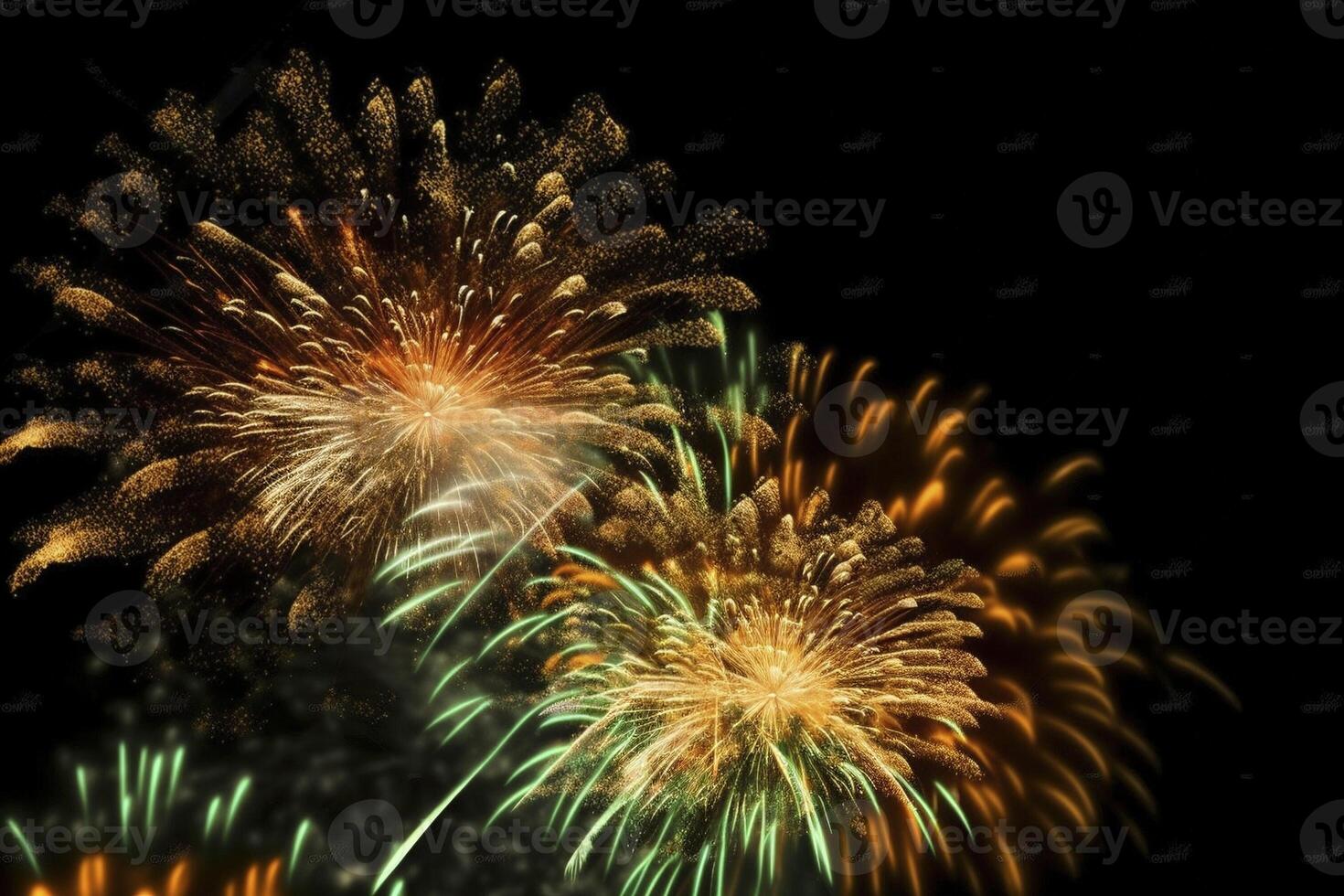 Colorful fireworks in the sky, created with photo