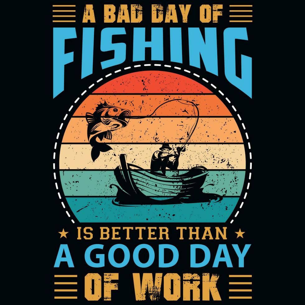 Fishing vintages tshirt design vector