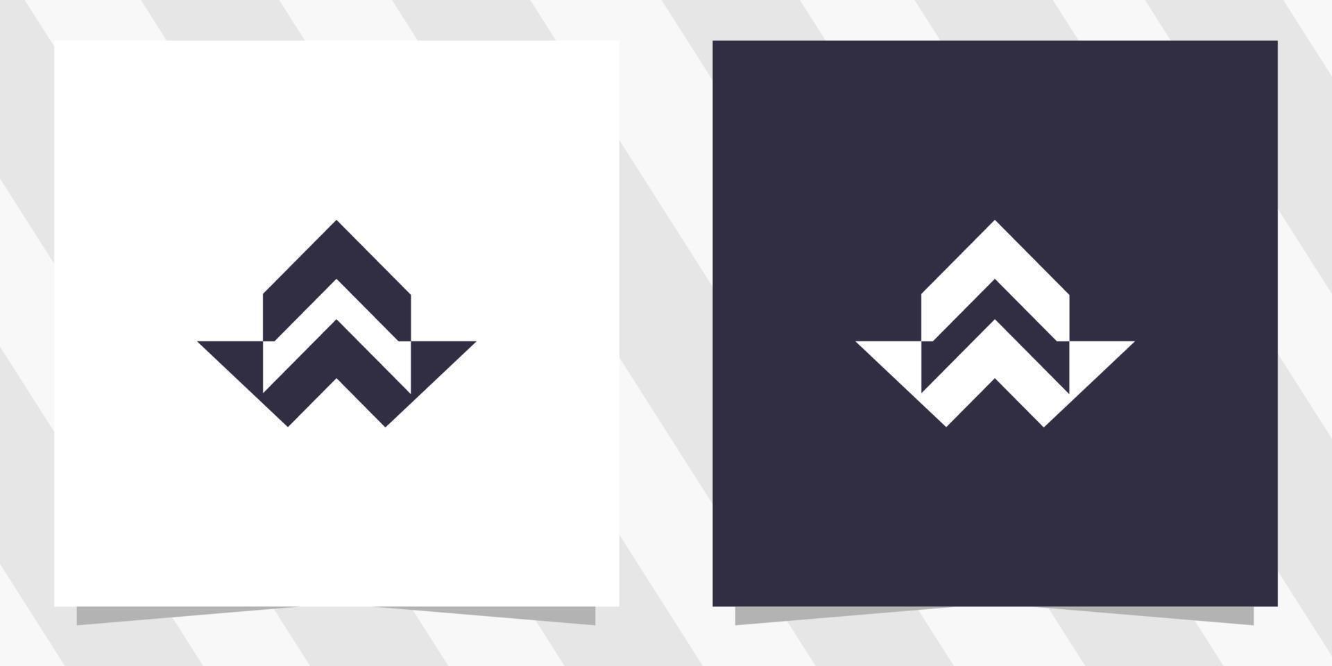 letter w logo design template vector