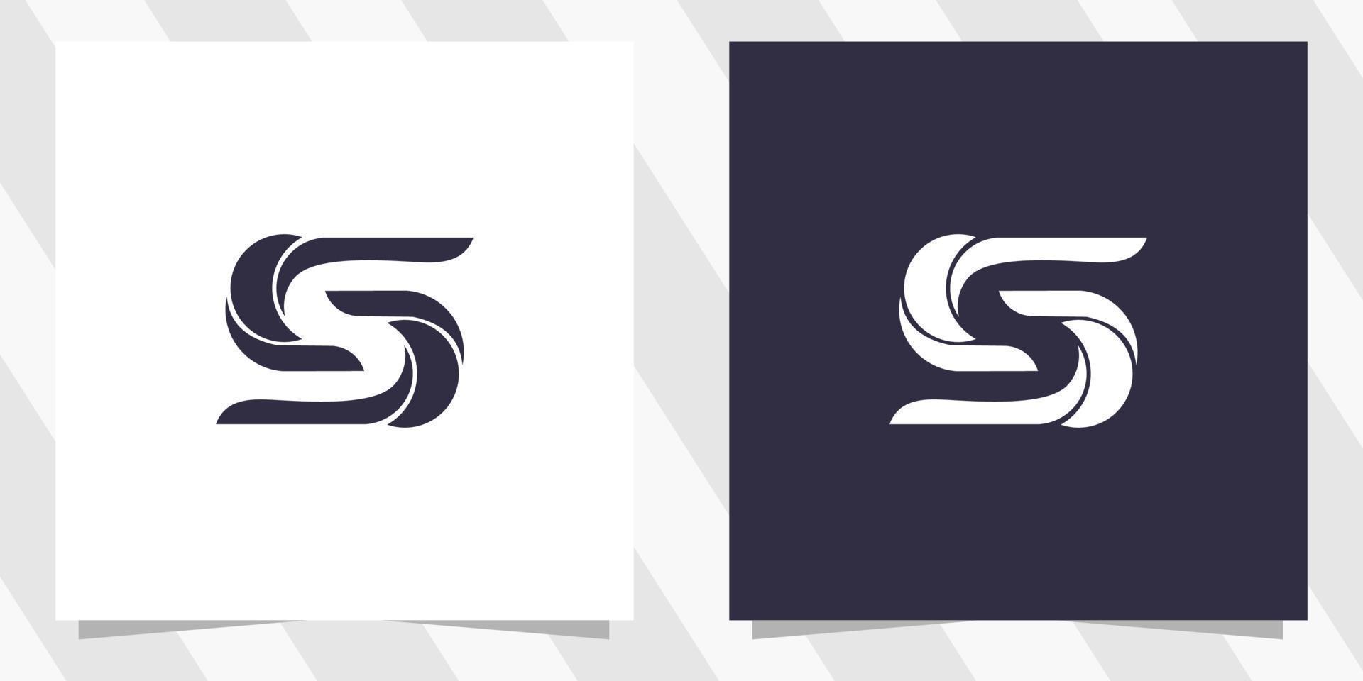 letter s logo design template vector