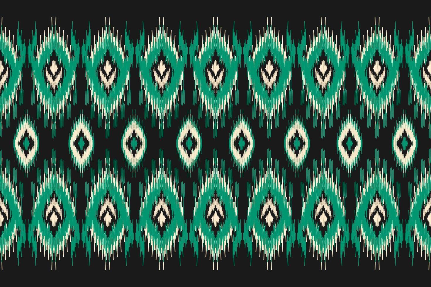 patrón étnico ikat sin costuras en tribal. estampado de adornos étnicos geométricos aztecas. estilo de patrón ikat. vector