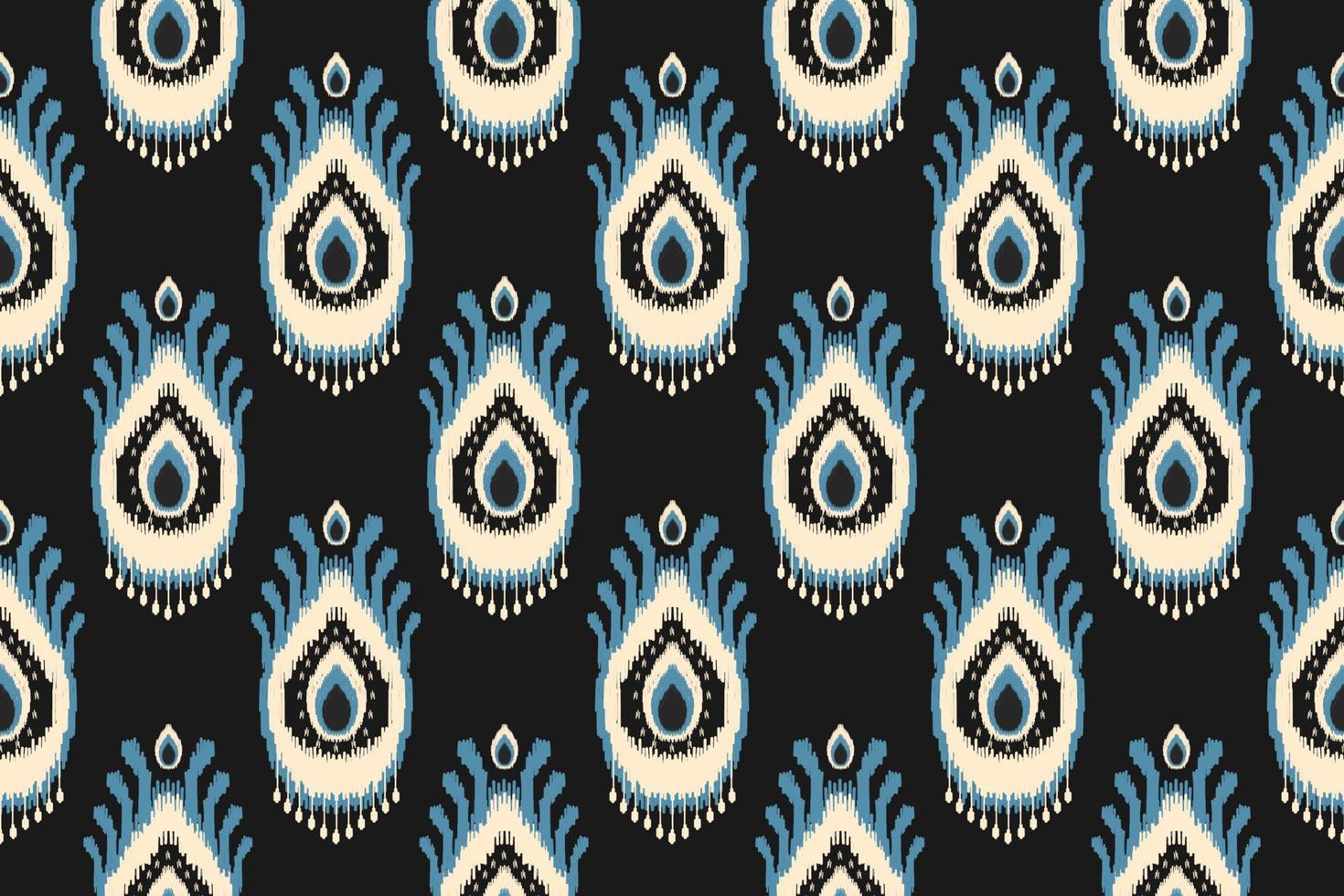 Ethnic ikat seamless pattern in tribal. American, Mexican style. Aztec geometric ornament print. vector