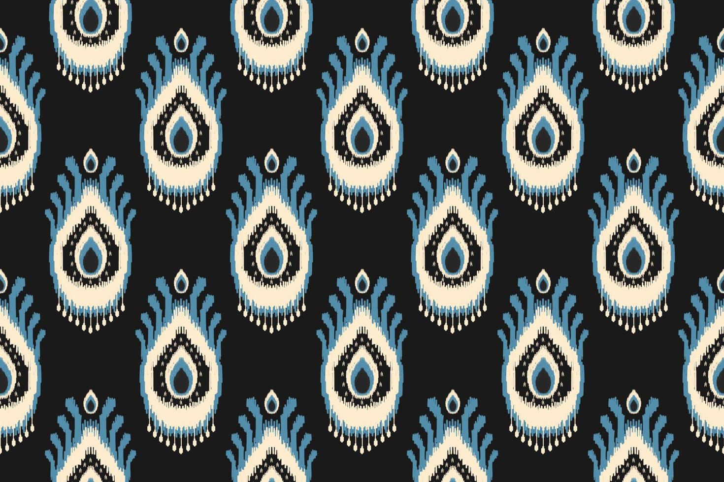 patrón étnico ikat sin costuras en tribal. estilo americano, mexicano. estampado de adornos geométricos aztecas. vector