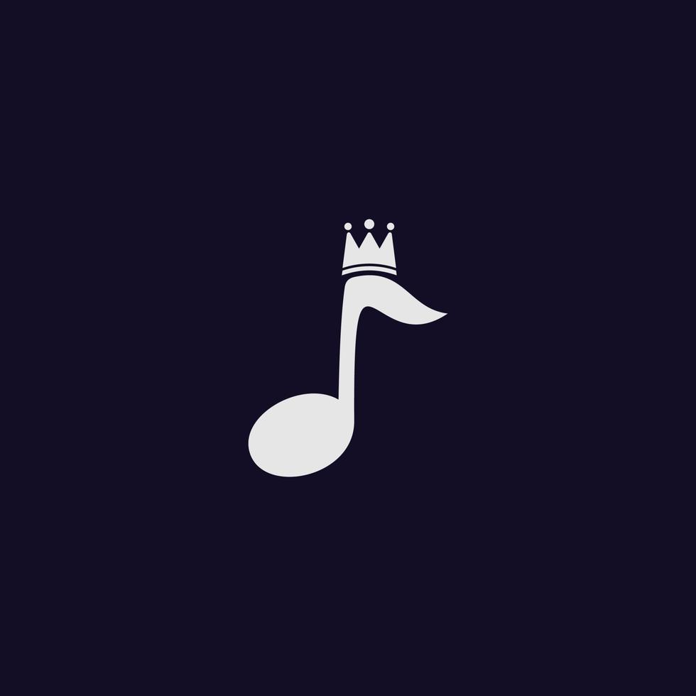 abstract logo of the king or queen of music vector
