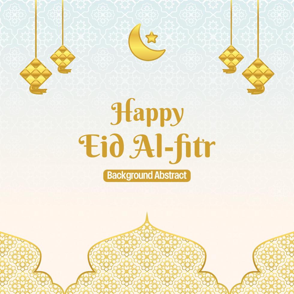 editable eid rebaja póster modelo. con dorado mándala, luna, estrella y diamante adornos diseño para social medios de comunicación y web. islámico vector ilustración