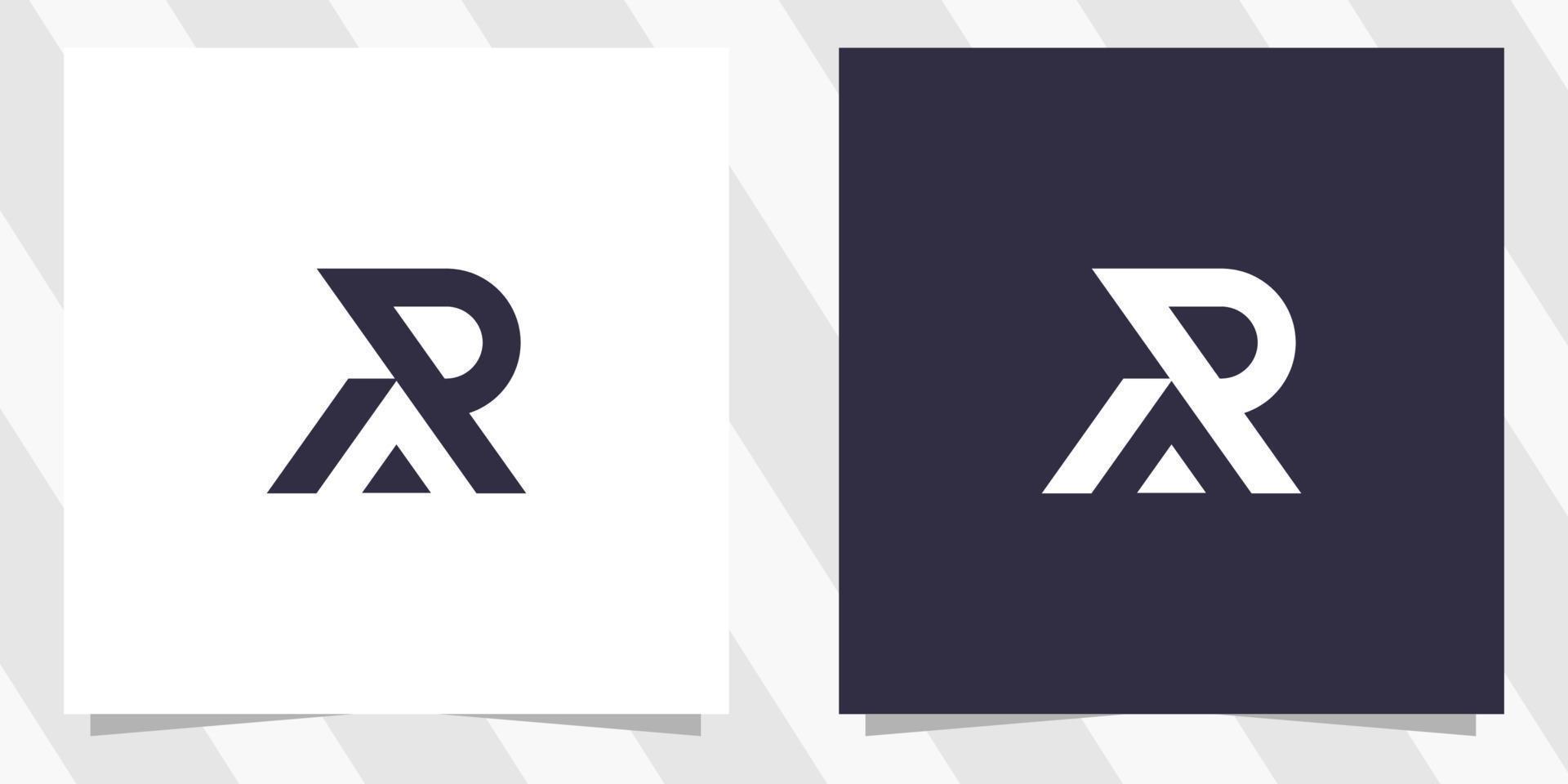 letter ra ar logo design vector