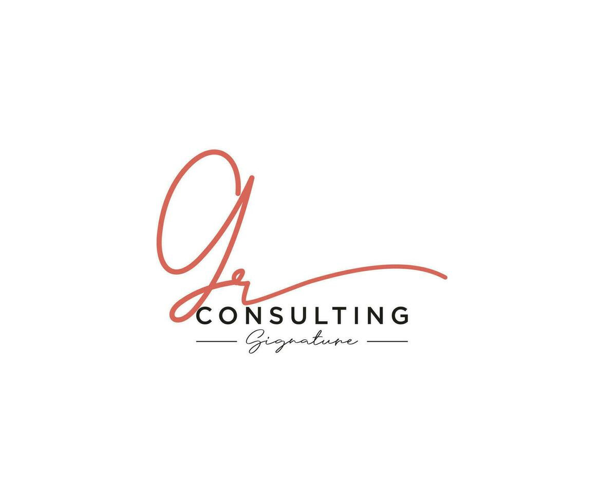Initial GR signature logo collection template vector. Hand drawn Calligraphy lettering Vector illustration.