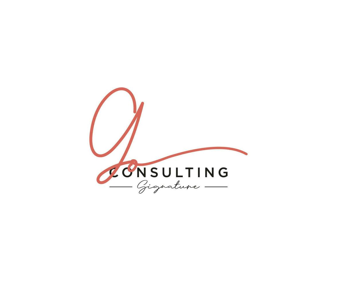 Initial GO signature logo collection template vector. Hand drawn Calligraphy lettering Vector illustration.