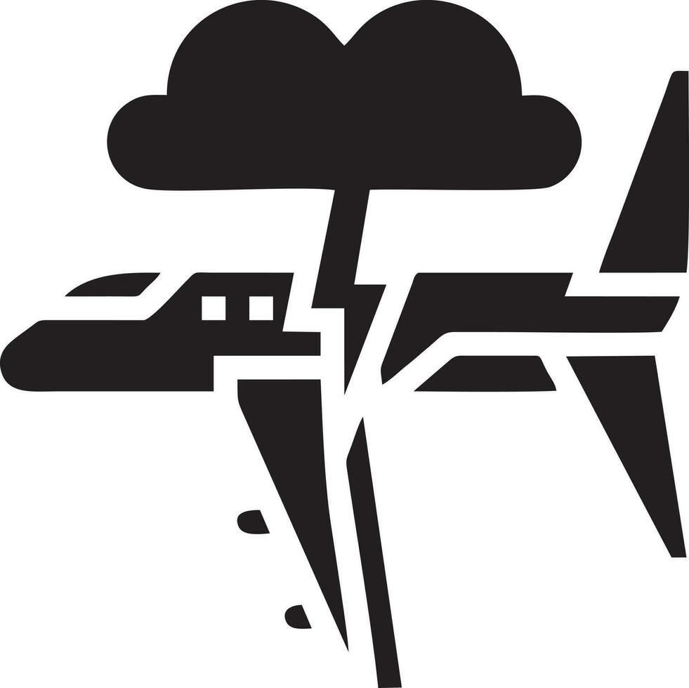 Plane icon symbol image vector, illustration of the flight aviation in black image. EPS 10 vector