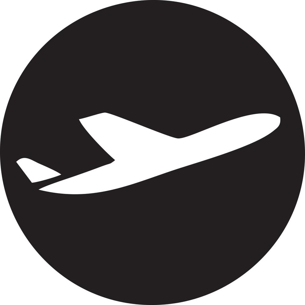 Plane icon symbol image vector, illustration of the flight aviation in black image. EPS 10 vector