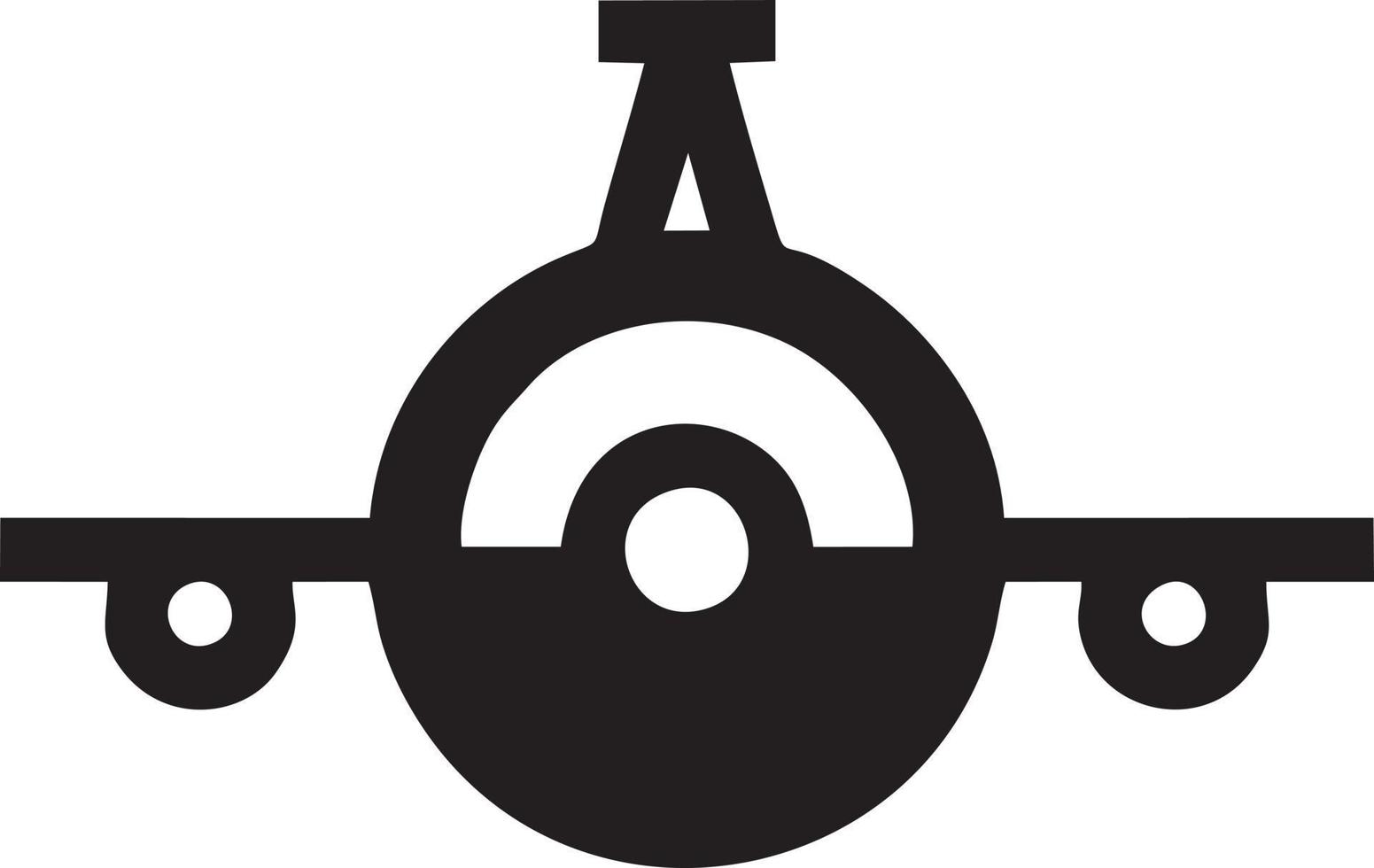 Plane icon symbol image vector, illustration of the flight aviation in black image. EPS 10 vector